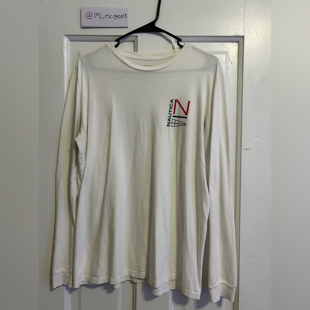 Vintage White Nautica Long Sleeve Tee